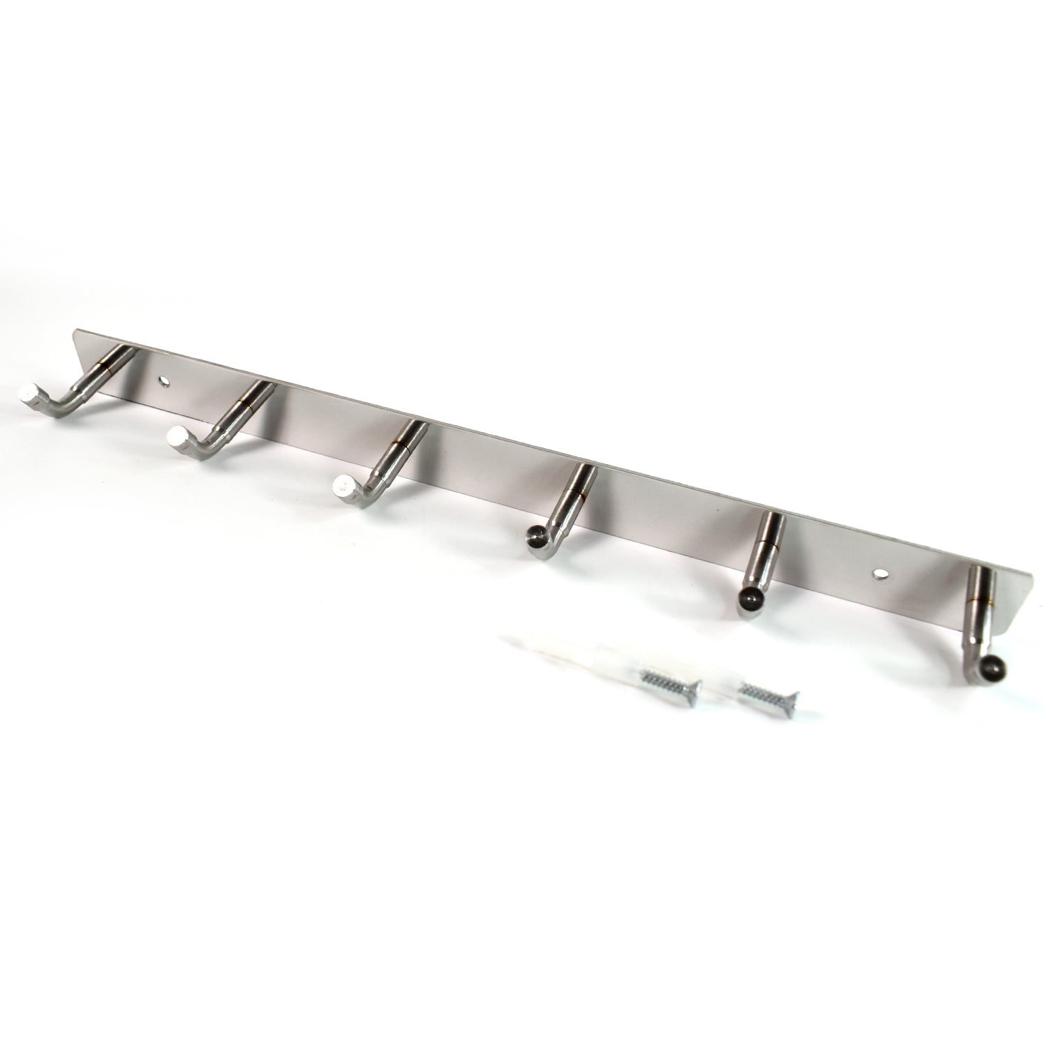 Stainless Steel Wall Mounted Coat 6 Hook Rack (32x3 / 1Pc) Stainless Steel Wall Mounted Coat 6 Hook Rack (32x3 / 1Pc)
